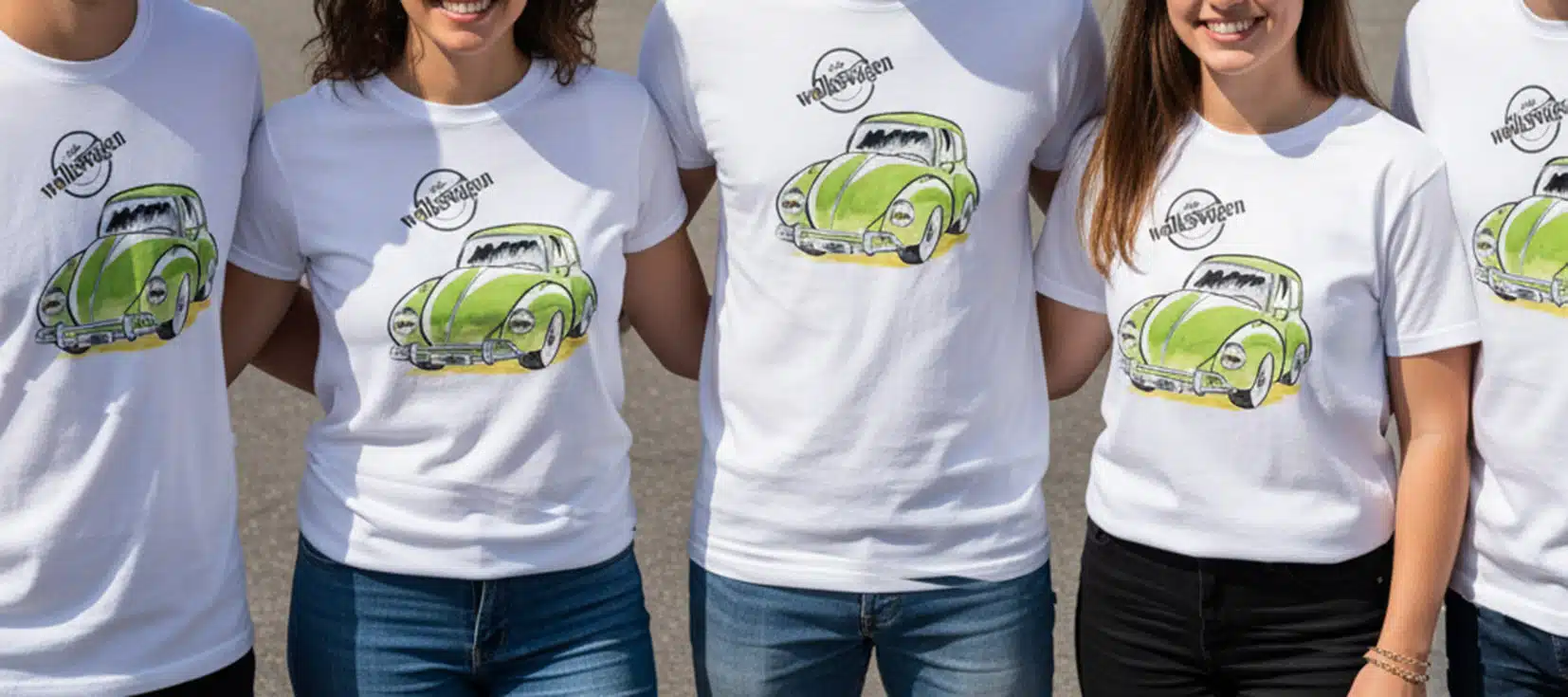 車の似顔絵入りオリジナルTシャツ