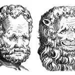 人間とライオン。『人間の観相学について』、ジャンバッティスタ・デッラ・ポルタ。