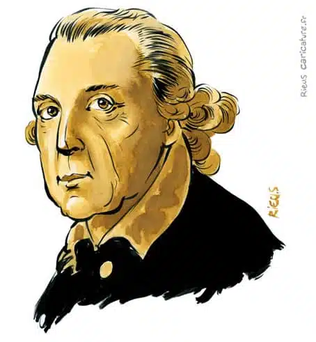セピア水彩肖像画： Frédéric II — Roi de Prusse — 1712–1786 · セバスチャン・リュー