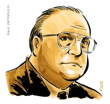 セピア水彩肖像画： Helmut Kohl — Chancelier — 1930–2017 · セバスチャン・リュー