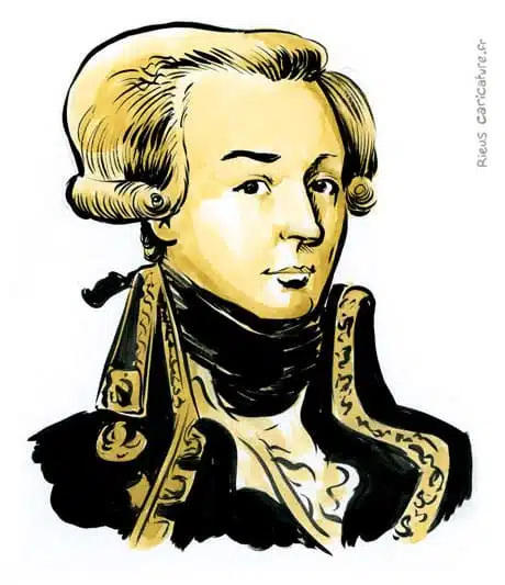 セピア水彩肖像画： ラファイエット — Général — 1757–1834 · セバスチャン・リュー