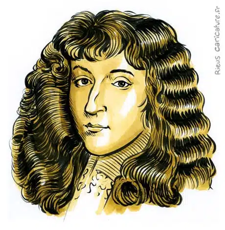 セピア水彩肖像画： ルイ14世 (フランス王) — Roi Soleil — 1638–1715 · セバスチャン・リュー