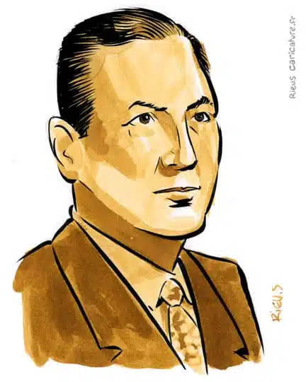 セピア水彩肖像画： Juan Perón — Président d'Argentine — 1895–1974 · セバスチャン・リュー