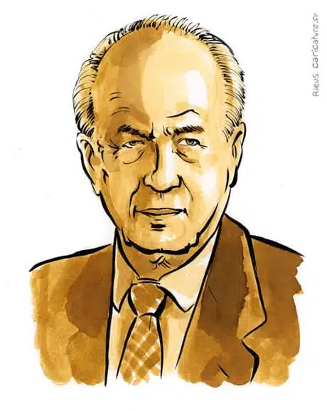 セピア水彩肖像画： Yitzhak Rabin — Premier ministre — 1922–1995 · セバスチャン・リュー