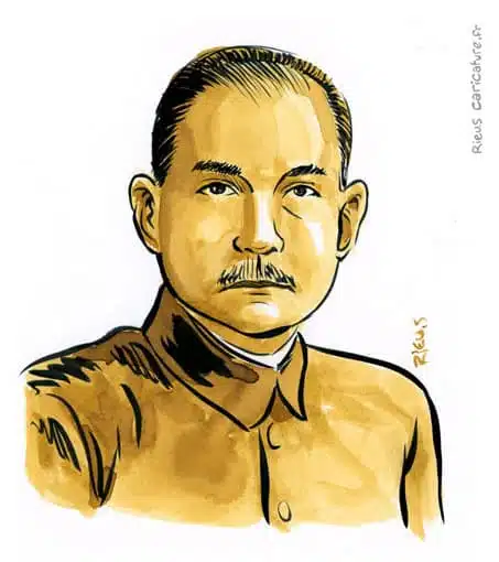 セピア水彩肖像画： Sun Yat-sen — Père de la Chine moderne — 1866–1925 · セバスチャン・リュー