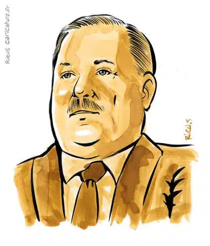 セピア水彩肖像画： Lech Wałęsa — Président — 1943– · セバスチャン・リュー